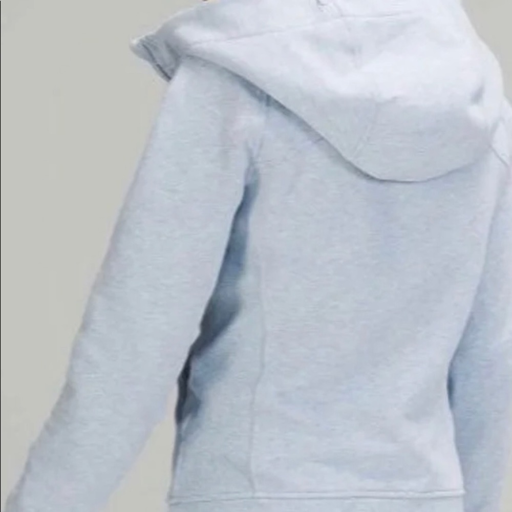 ✨🥰👉🏻 Rare - Lululemon Scuba Hoodie Color Full Zip Heathered Blue Linen Size 8 - Picture 2 of 14
